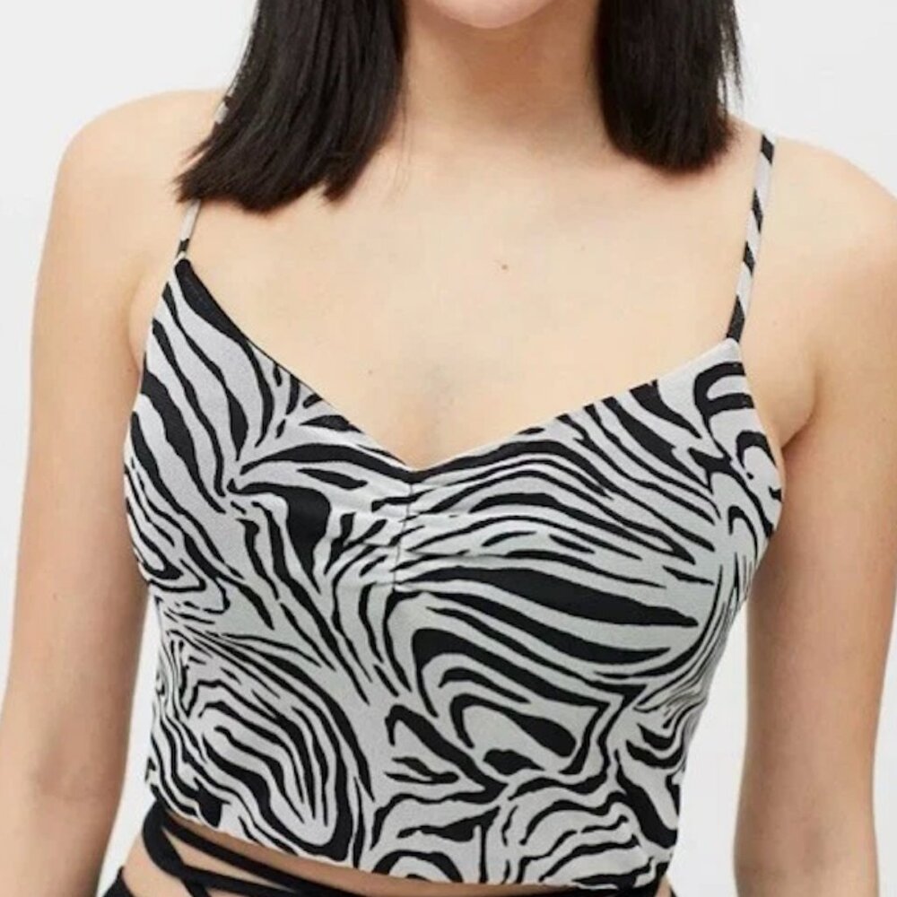 NWT Urban Renewal remnants mesh zebra tank top